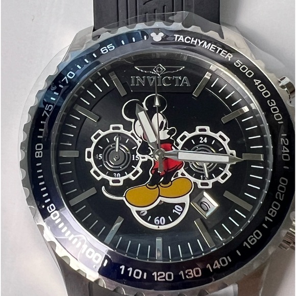 NWT Invicta x Disney Limited Edition  Mickey Chronograph Watch - Black / Silver - Picture 7 of 12